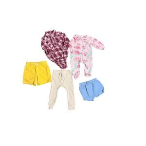 Baby Clothing Bundle 6 Pieces 3–6M to 24M 100% Cotton Neutral Basics & Playwear